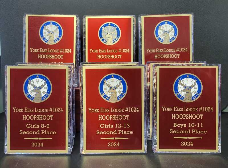 Crossroads Awards - York Elks Hoopshoot plaques