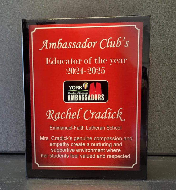 Crossroads Awards and Custom Gifts - Educator of the Year - Rachel Cradick